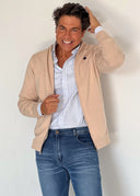 Chaqueta Fina Camel Cremallera Hombre