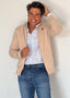 Chaqueta Fina Camel Cremallera Hombre