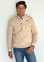 Chaqueta Fina Camel Cremallera Hombre