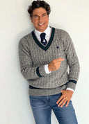 Jersey Universitario Gris Hombre