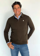 Jersey Verde Caza Cuello Polo Hombre