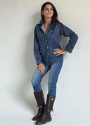 Camisa Azul Raya Diplomática Mujer