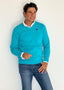 Jersey Azul Turquesa de Pico Hombre