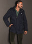 Parka Azul Marino Capucha Desmontable Hombre