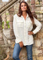 Camisa Blanca Oversize Dos Bolsillos Mujer