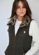 Chaleco Kaki Pelo Mujer