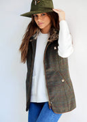 Chaleco Kaki Pelo Mujer