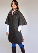 Abrigo Capa Verde Caza Mujer