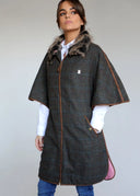 Abrigo Capa Verde Caza Mujer