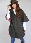 Abrigo Capa Verde Caza Mujer