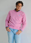 Jersey Lambswool Rosa Pico Hombre