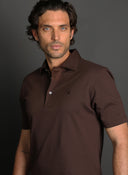 Polo Marrón Mercerizado Hombre