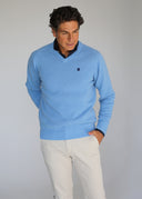 Jersey Lambswool Celeste Pico Hombre