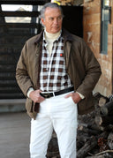 Camisa Cuadros Grandes Marrones Villela Hombre