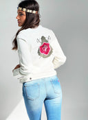 Cazadora Blanca Vaquera Mujer