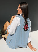 Chaleco Vaquero Clavel Mujer