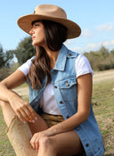 Chaleco Vaquero Clavel Mujer