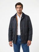 Parka Encerada Azul Marino Hombre