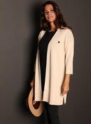 Chaqueta Larga Beige Mujer