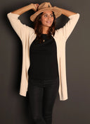 Chaqueta Larga Beige Mujer