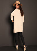 Chaqueta Larga Beige Mujer