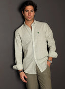 Camisa Vichy Cuadro Verde Hombre