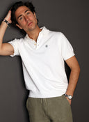 Polo Punto Crudo Liso Hombre
