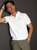 Polo Punto Crudo Liso Hombre