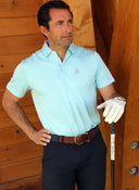 Polo Celeste Ultraligero Hombre