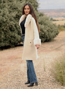 Abrigo Beige Pelo Mujer