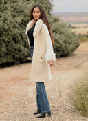 Abrigo Beige Pelo Mujer