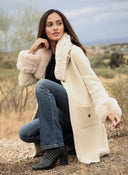 Abrigo Beige Pelo Mujer