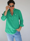 Polera Cuello Mao Verde Esmeralda Shibuya Hombre