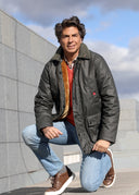 Parka Encerada Verde Oscuro Hombre