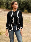 Chaqueta Negra Bolsillos Mujer