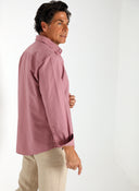 Camisa Berenjena Nido de Abeja Hombre