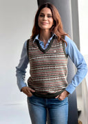 Chaleco Lambswool Jaspeado Mujer