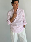 Polera Cuello Mao Rayas Rosas Hombre