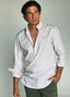 Polera Cuello Mao Rayas Camel Hombre
