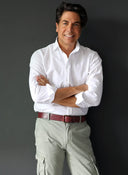 Camisa Blanca Popelín Cuello Sport Hombre