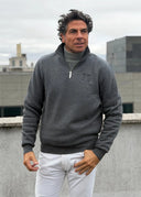 Men's Sweatshirt with Zip Neck Gray