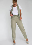 Chaleco Kaki 100% Lino Mujer