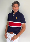 Polo Marino Franja Roja Hombre