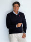Jersey Azul Marino Cuello Polo Hombre