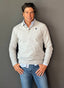 Jersey Gris Claro Cuello Polo Hombre