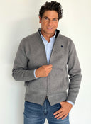 Chaqueta Gris Cremallera Hombre