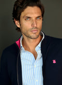 Chaqueta Azul Cremallera Hombre