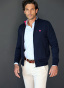 Chaqueta Azul Cremallera Hombre