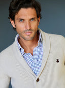 Chaqueta Beige Cuello Smoking Hombre