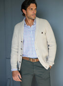 Chaqueta Beige Cuello Smoking Hombre